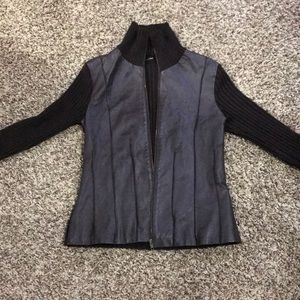 Brown leather jacket